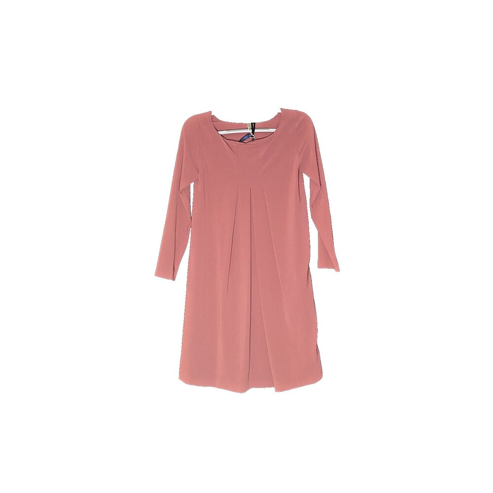 Blue Les Copains Women's Pink Long Sleeve A-Line Dress Size 40 NWT